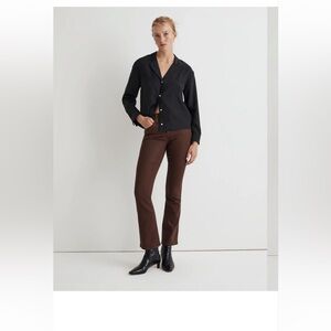 Madewell Kickout Crop Coated Edition Hot Coco Stretch